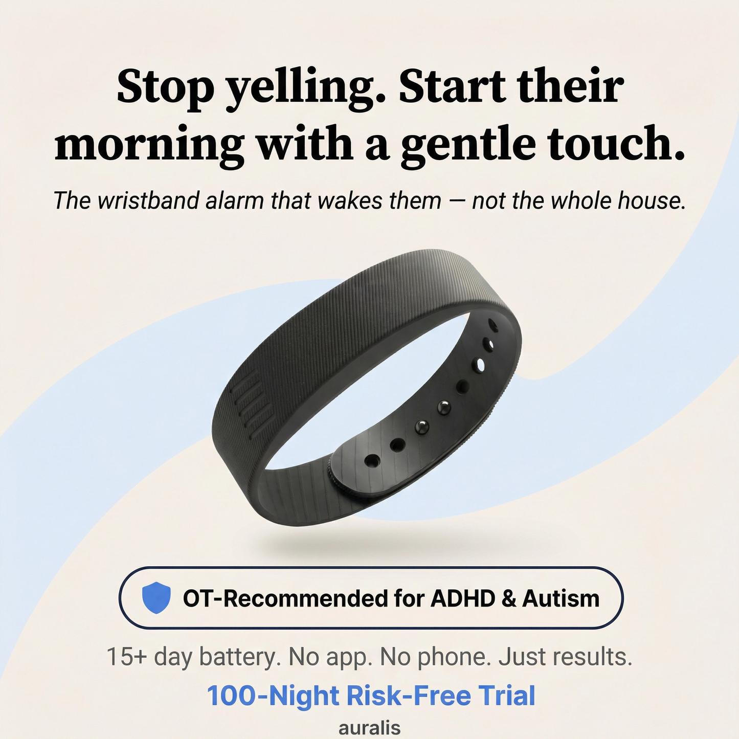 Auralis Silent Vibrating Alarm for ADHD & Autistic Kids and Teens